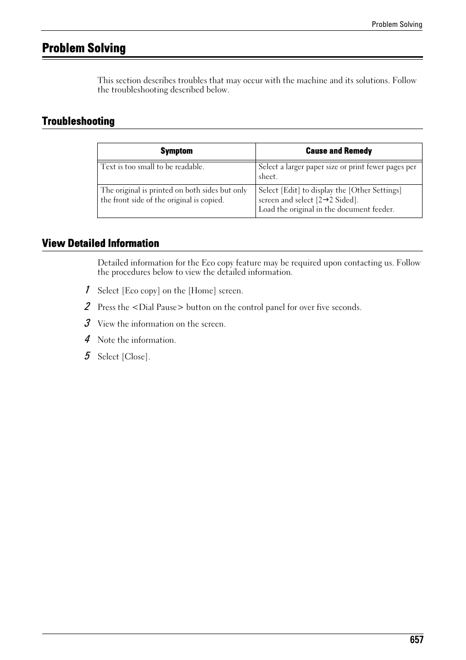 Problem solving, Troubleshooting, View detailed information | Troubleshooting view detailed information | Dell C5765DN MFP Color Laser Printer User Manual | Page 657 / 675