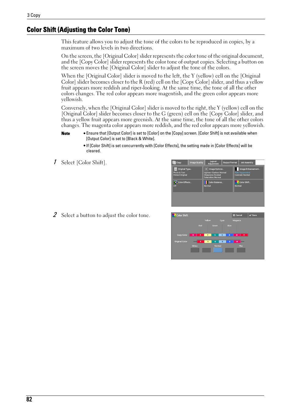 Color shift (adjusting the color tone), Color shift | Dell C5765DN MFP Color Laser Printer User Manual | Page 82 / 675