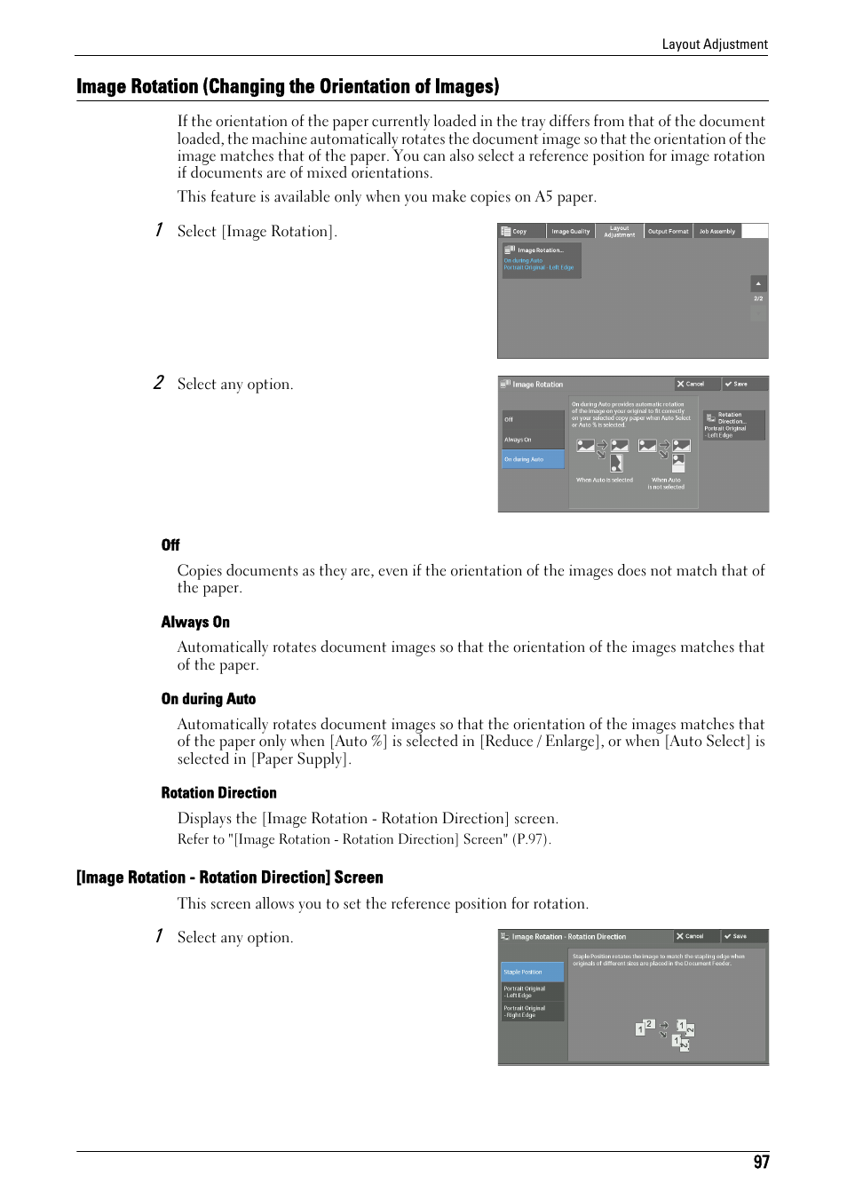 Image rotation | Dell C5765DN MFP Color Laser Printer User Manual | Page 97 / 675