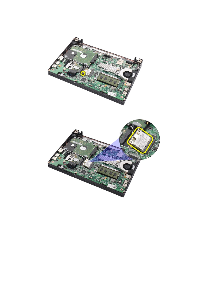 Replacing the wlan card | Dell Latitude 2120 (Late 2010) User Manual | Page 14 / 62