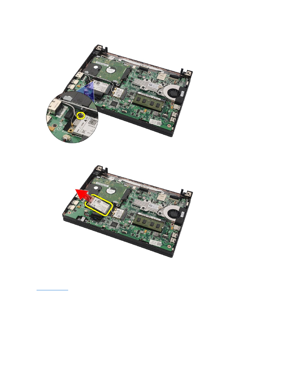 Replacing the wwan card | Dell Latitude 2120 (Late 2010) User Manual | Page 16 / 62