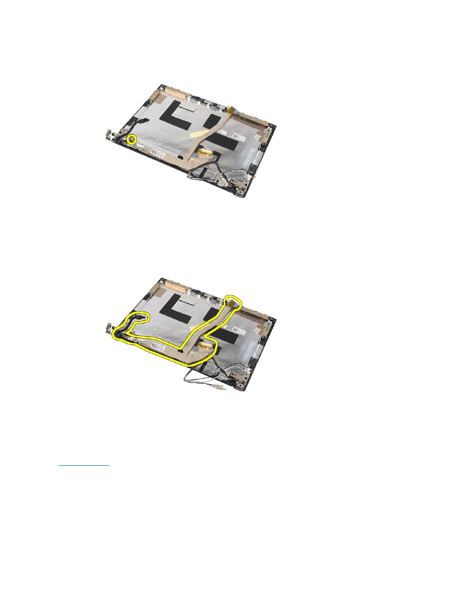 Replacing the display cable | Dell Latitude 2120 (Late 2010) User Manual | Page 38 / 62