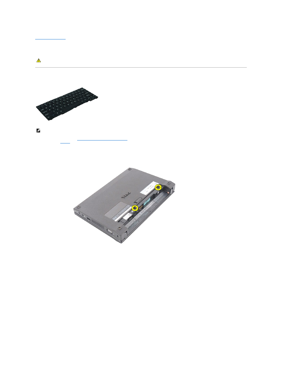 Keyboard, Removing the keyboard | Dell Latitude 2120 (Late 2010) User Manual | Page 4 / 62