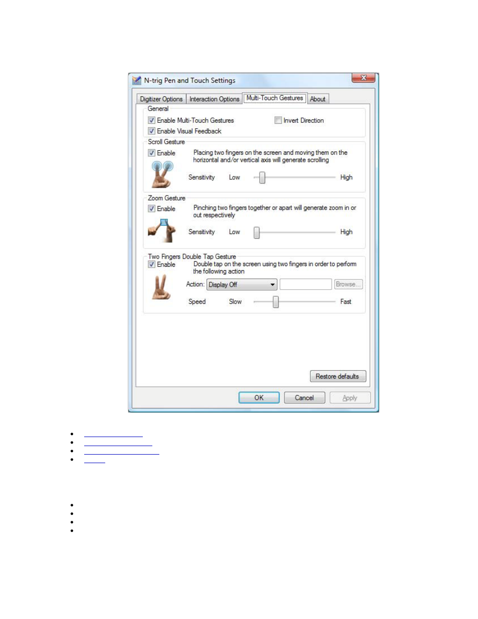 1 digitizer options tab | Dell Latitude XT2 XFR (Late 2009) User Manual | Page 15 / 94