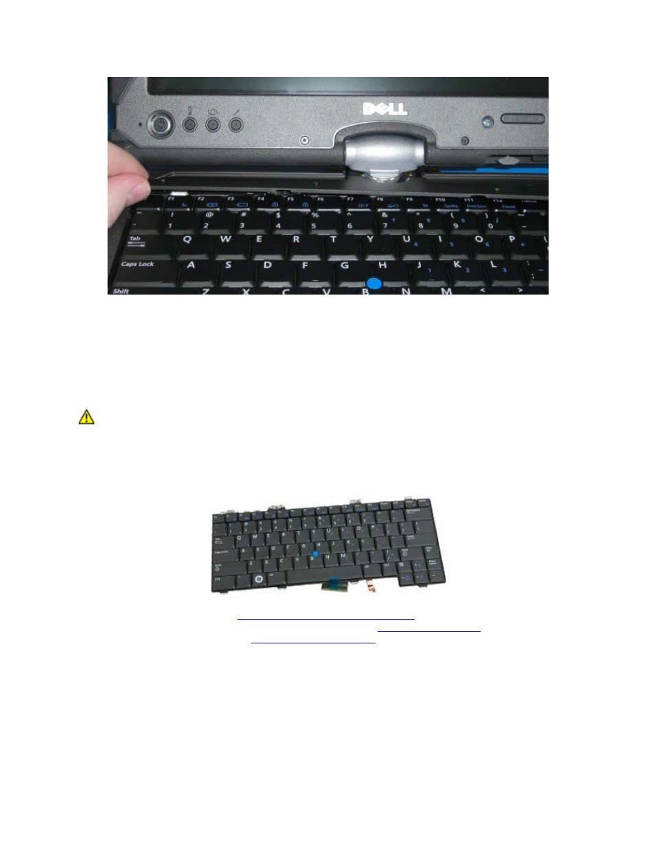 3 keyboard, 1 removing the keyboard, Eyboard | Removing the keyboard | Dell Latitude XT2 XFR (Late 2009) User Manual | Page 31 / 94