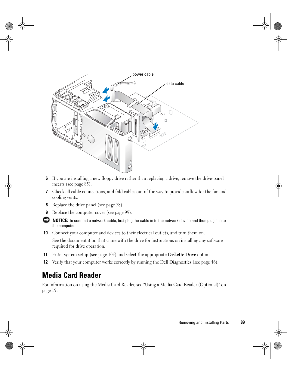 Media card reader | Dell Dimension 5000 User Manual | Page 89 / 140