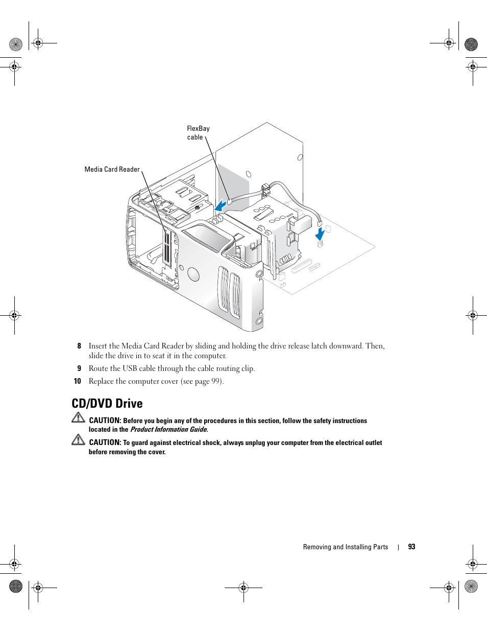 Cd/dvd drive | Dell Dimension 5000 User Manual | Page 93 / 140