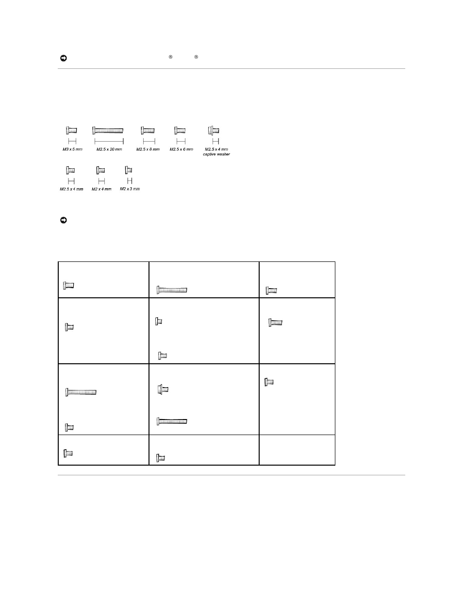 Screw identification, System components, Screw placemat | Dell Inspiron 8000 User Manual | Page 16 / 53