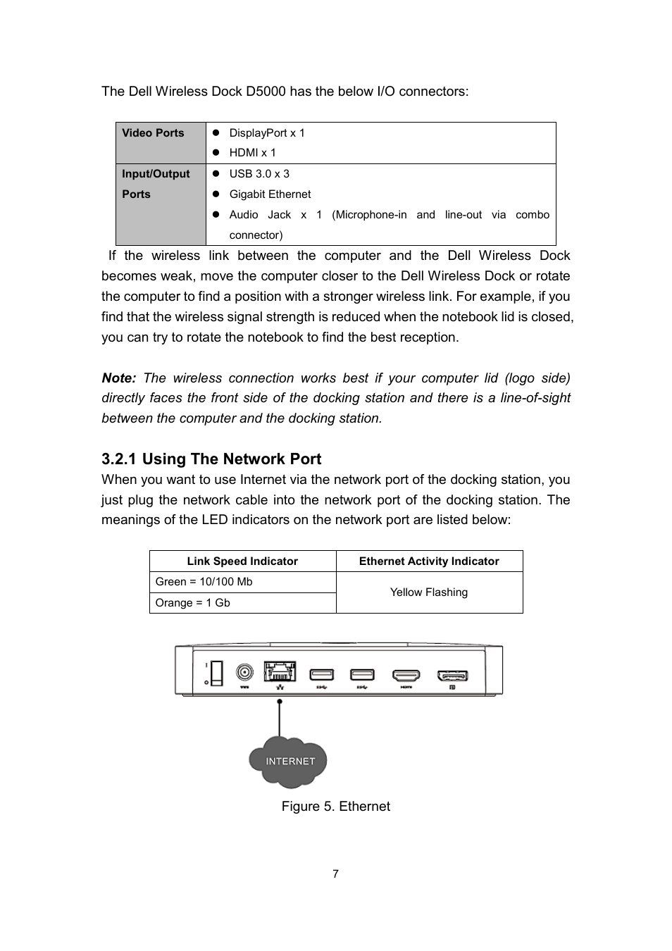 1 using the network port | Dell Wireless Dock User Manual | Page 11 / 52