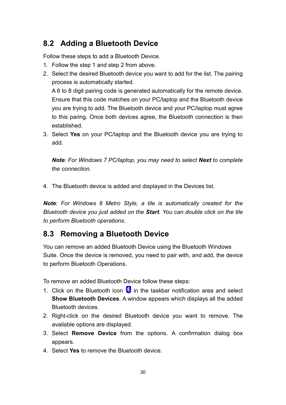 2 adding a bluetooth device, 3 removing a bluetooth device | Dell Wireless Dock User Manual | Page 34 / 52