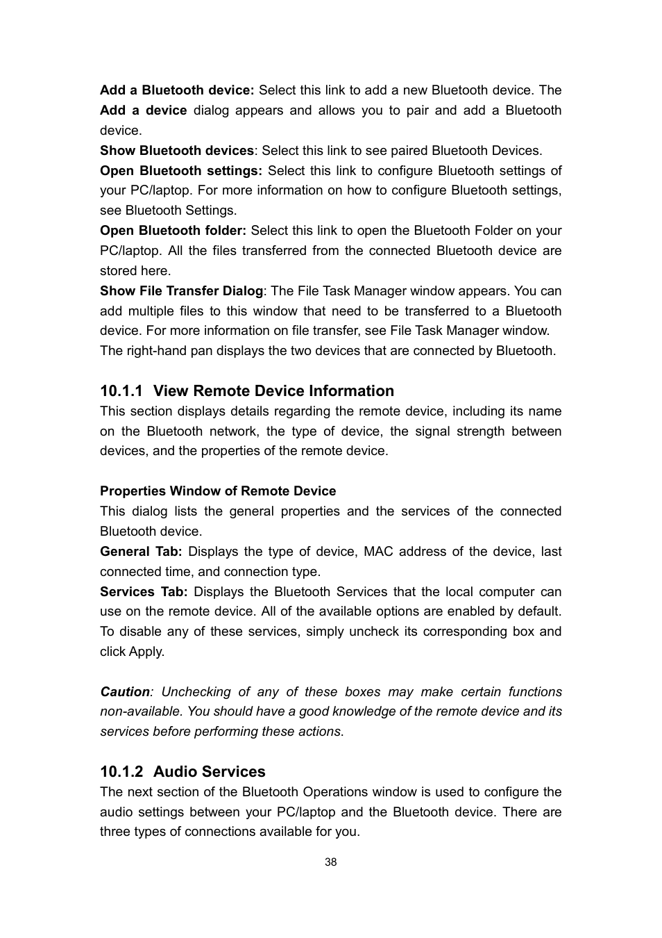 1 view remote device information, 2 audio services | Dell Wireless Dock User Manual | Page 42 / 52