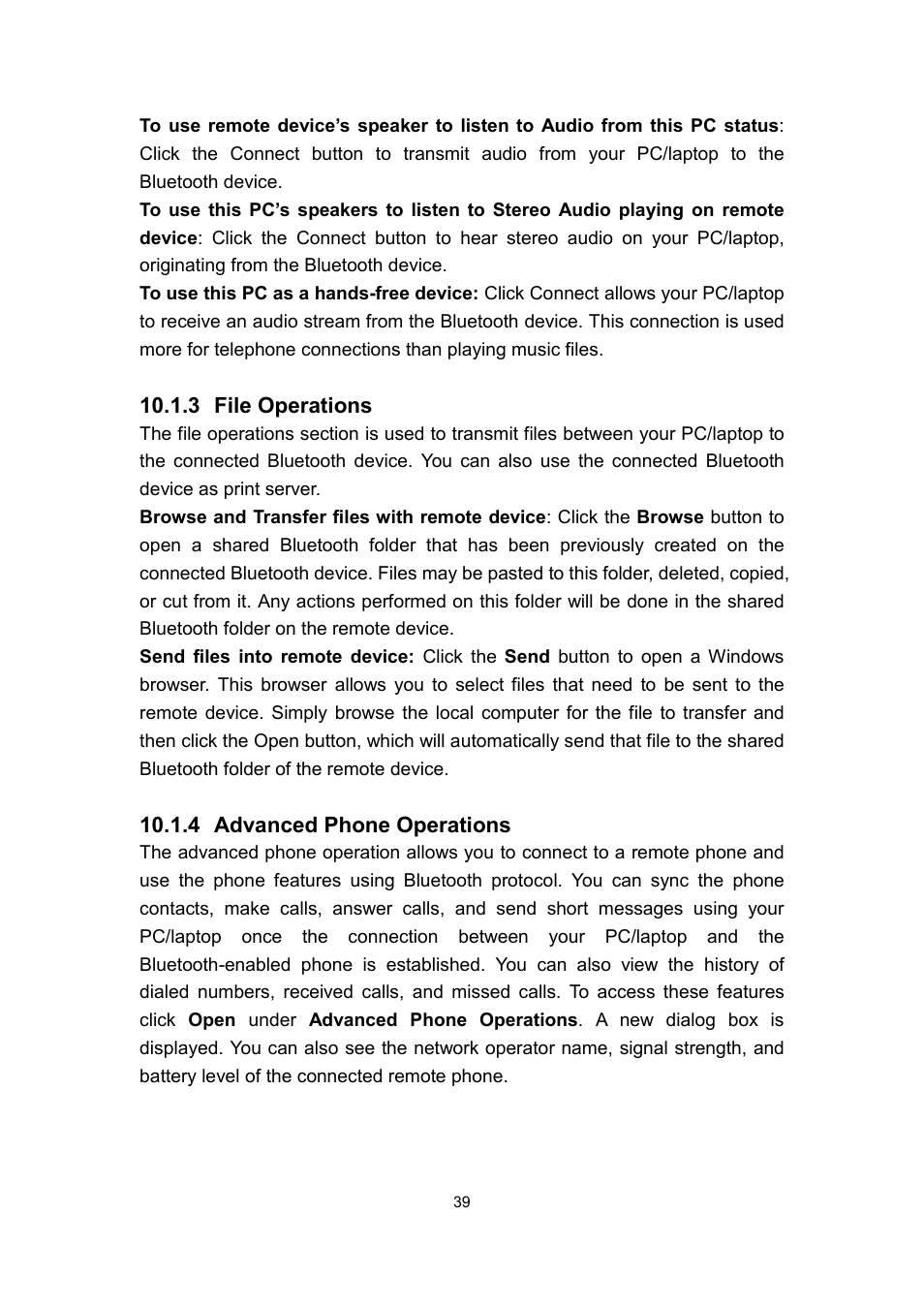 3 file operations, 4 advanced phone operations | Dell Wireless Dock User Manual | Page 43 / 52