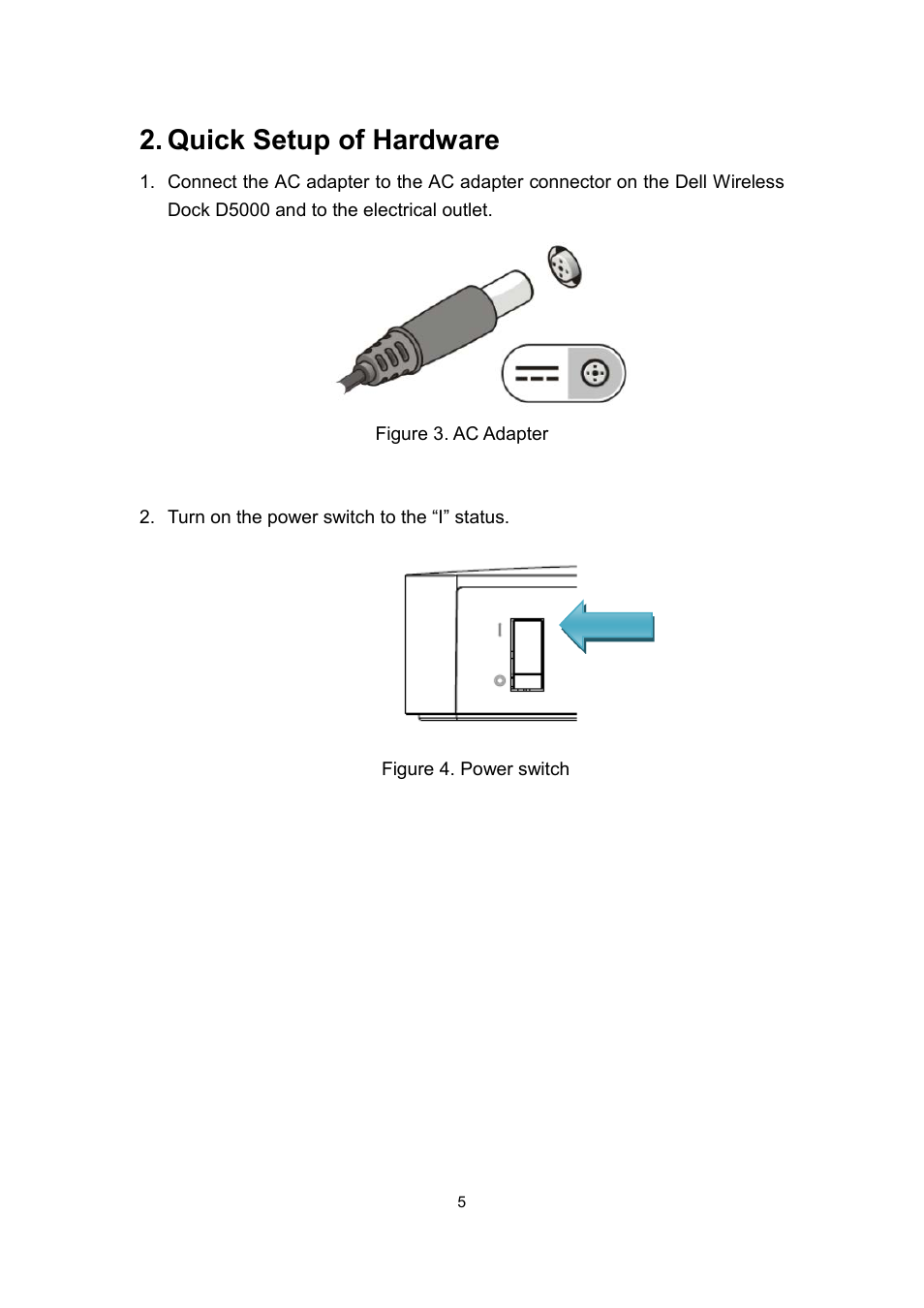 Quick setup of hardware | Dell Wireless Dock User Manual | Page 9 / 52