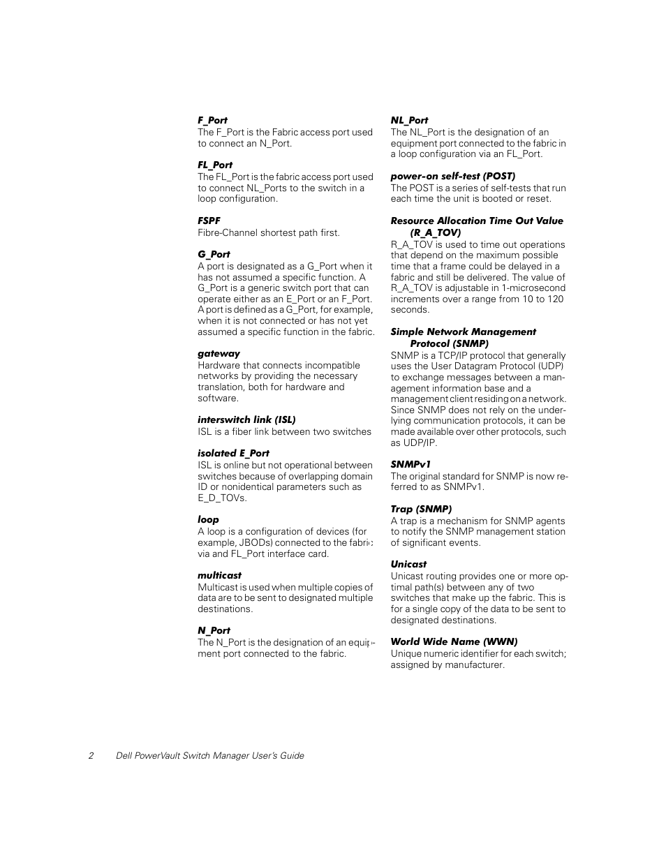 Dell PowerVault 56F (16P Fibre Channel Switch) User Manual | Page 42 / 42