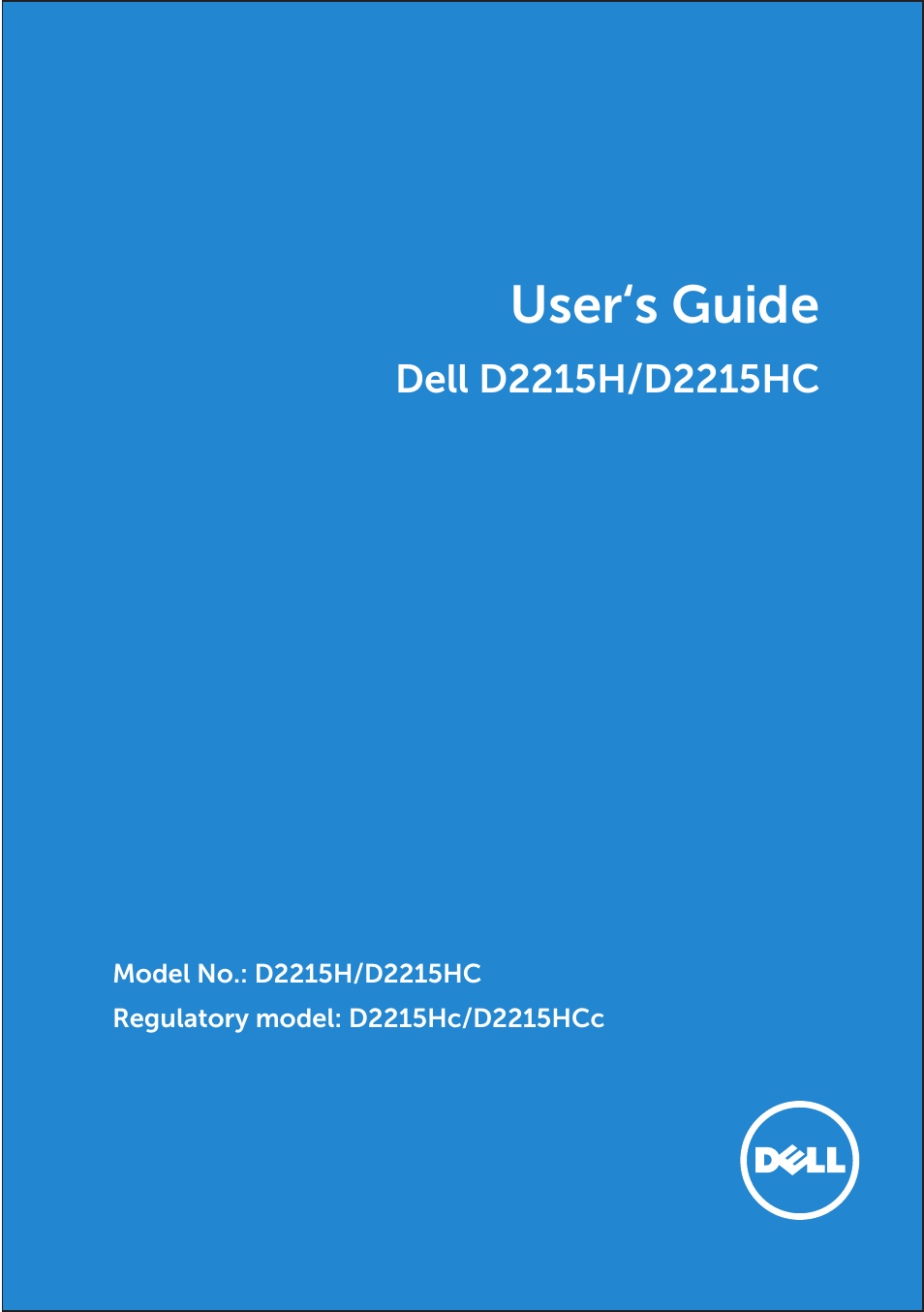 Dell D2215H Monitor User Manual | 21 pages