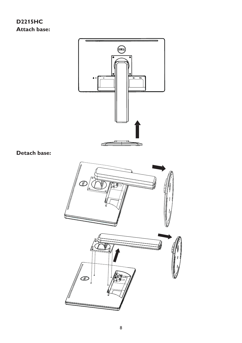 Dell D2215H Monitor User Manual | Page 8 / 21
