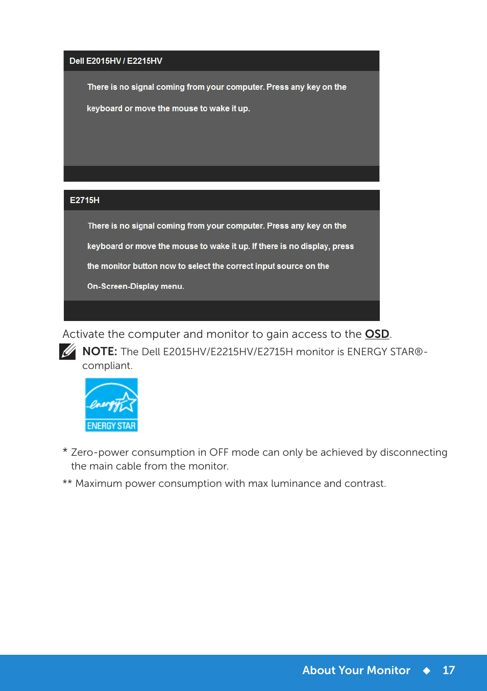 Pin assignments | Dell E2215HV Monitor User Manual | Page 17 / 82