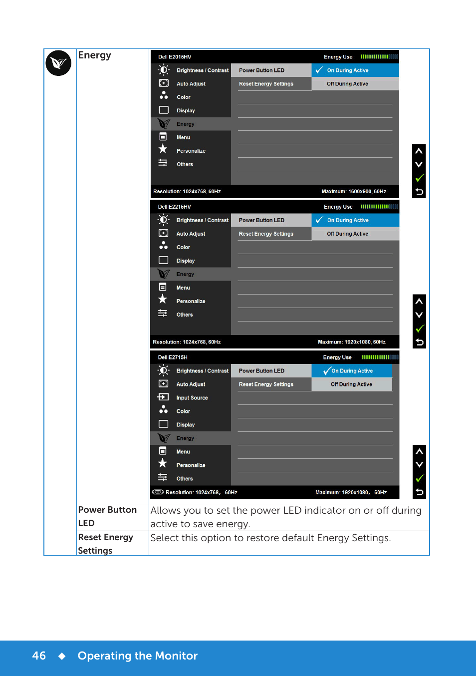 Dell E2215HV Monitor User Manual | Page 46 / 82