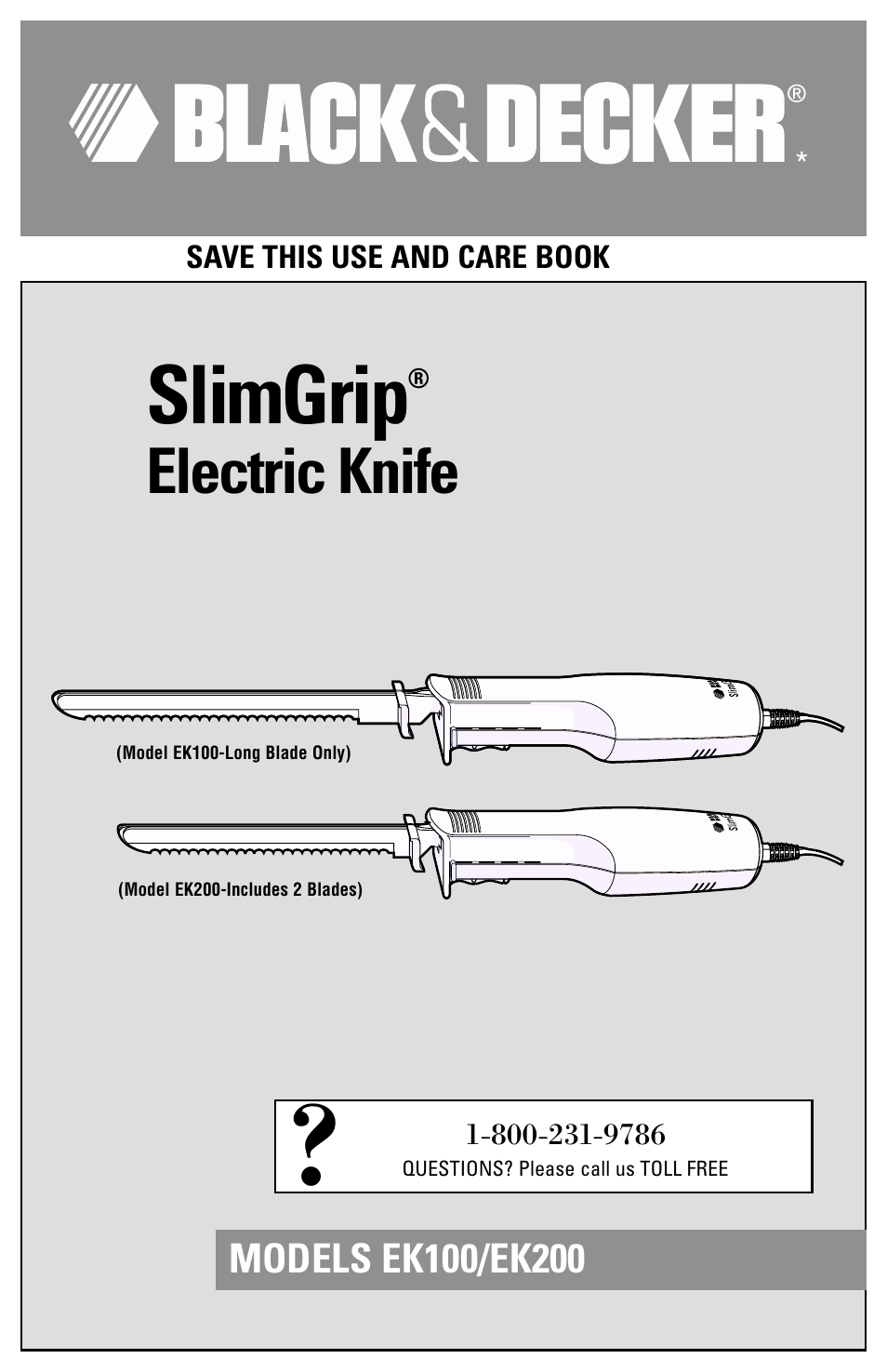 Black & Decker EK100 User Manual | 5 pages