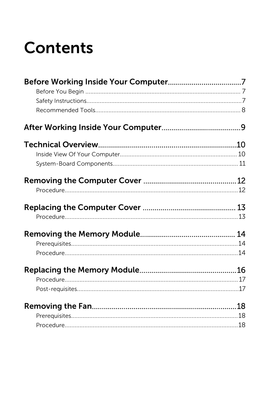 Dell Inspiron Small Desktop (3646, Mid 2014) User Manual | Page 3 / 57