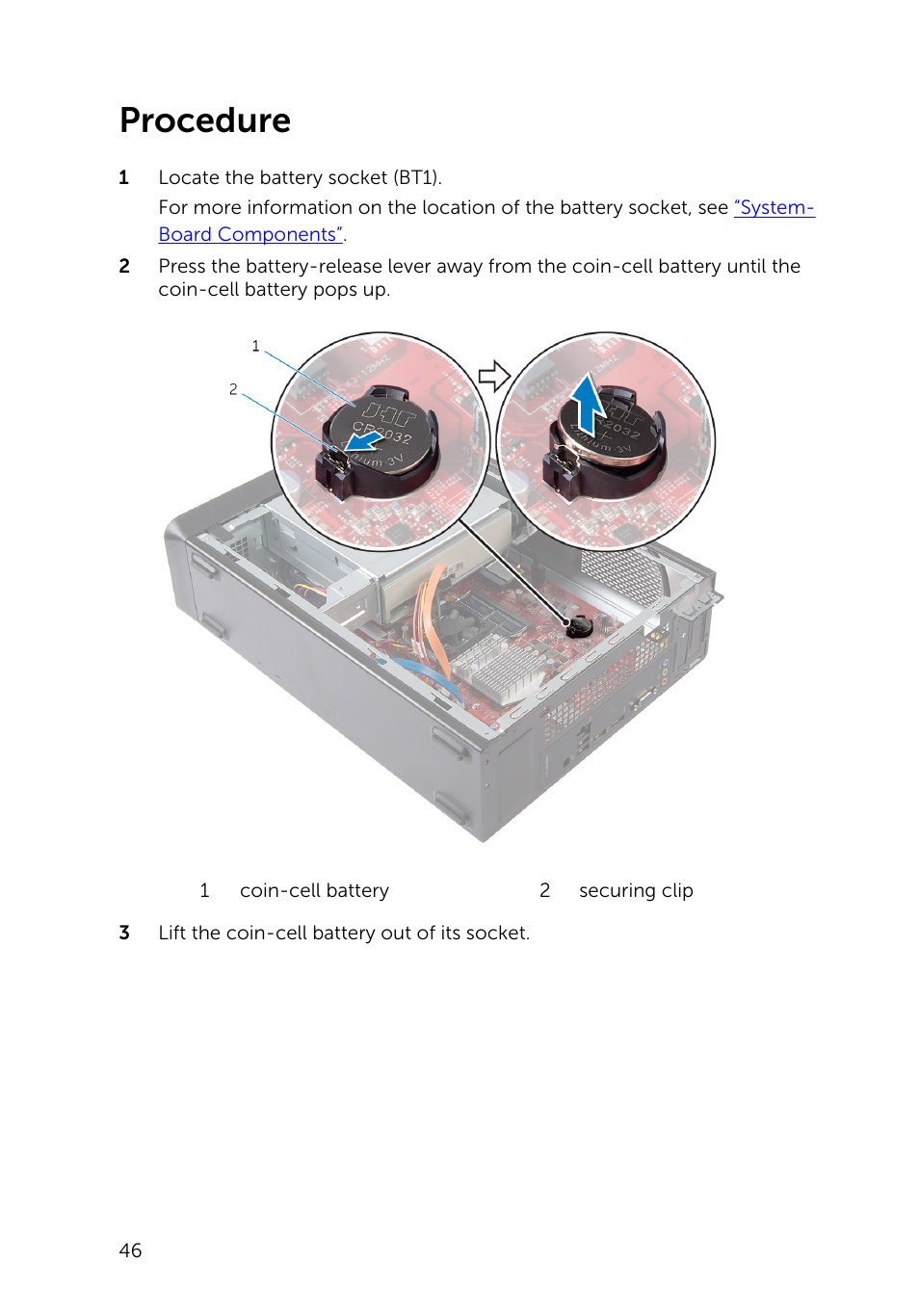Procedure | Dell Inspiron Small Desktop (3646, Mid 2014) User Manual | Page 46 / 57