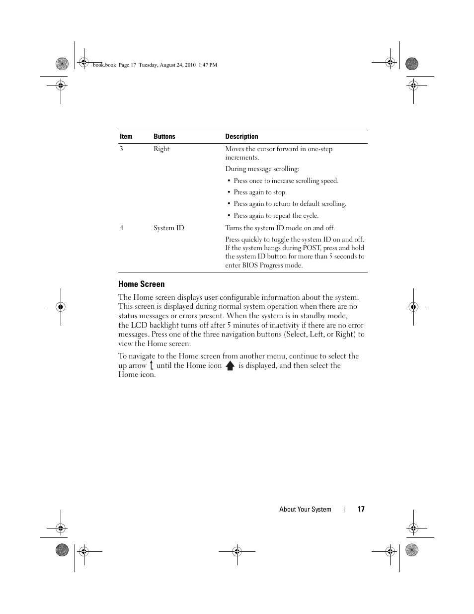 Home screen | Dell POWEREDGE R515 User Manual | Page 17 / 194