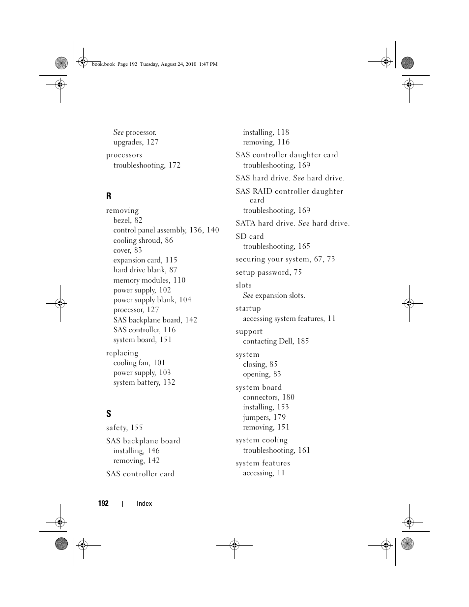 Dell POWEREDGE R515 User Manual | Page 192 / 194