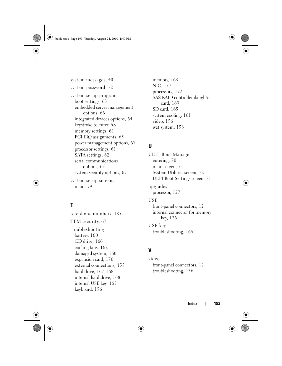 Dell POWEREDGE R515 User Manual | Page 193 / 194