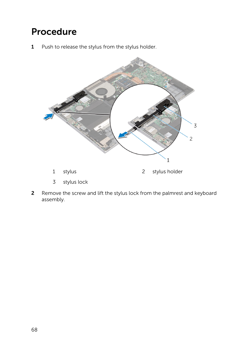 Procedure | Dell Inspiron 13 7000 Series 2-in-1(7348, Early 2015) User Manual | Page 68 / 94