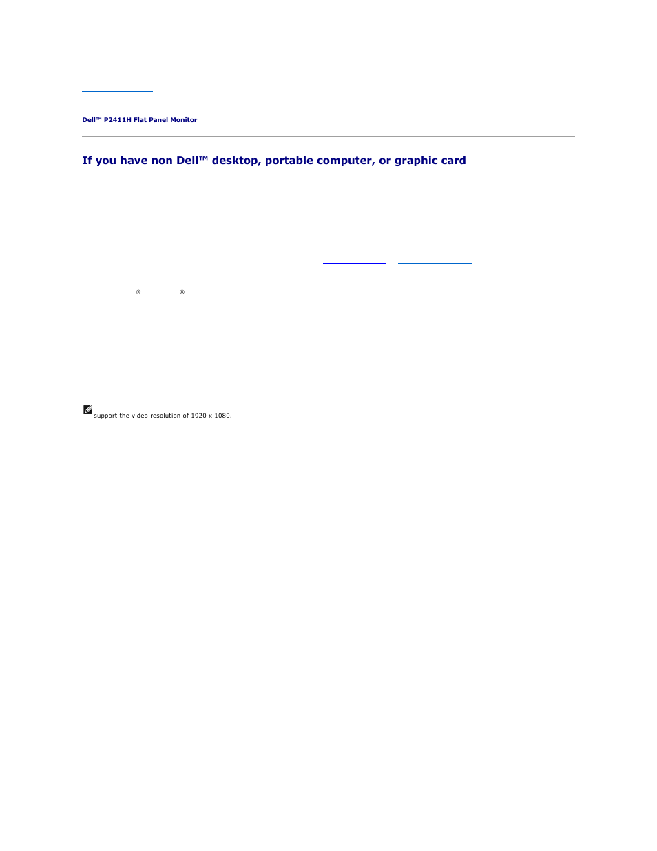 Setting up your monitor | Dell P2411H Monitor User Manual | Page 14 / 37