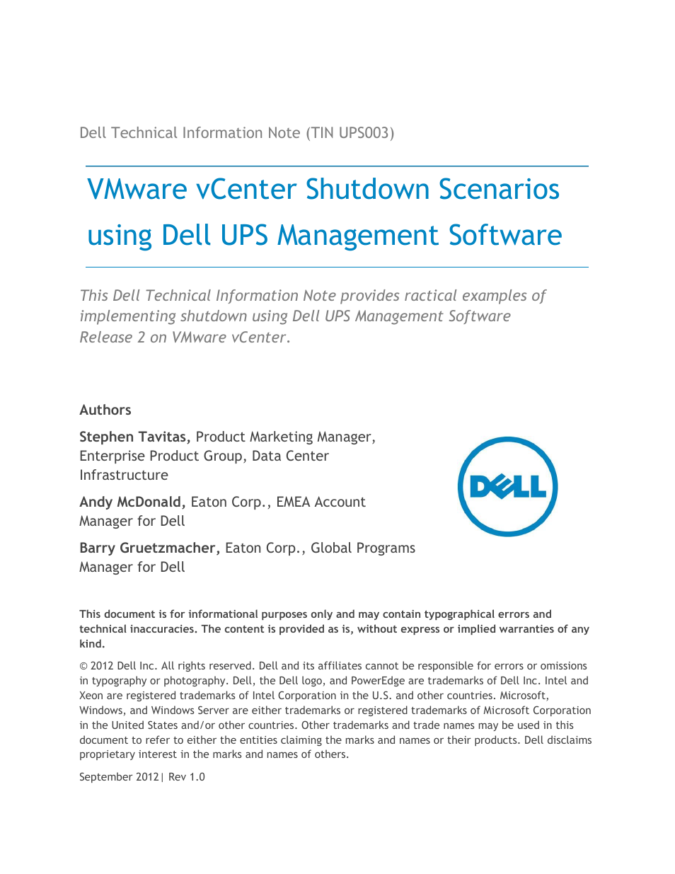 Dell UPS 500T User Manual | 20 pages