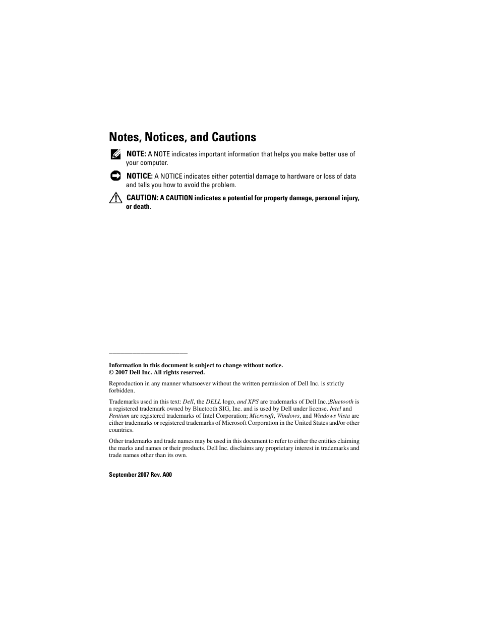 Dell XPS M1730 (M1730, Late 2007) User Manual | Page 2 / 88