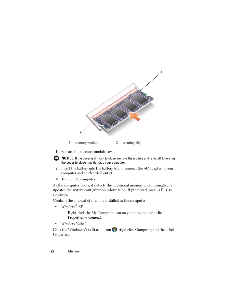 Dell XPS M1730 (M1730, Late 2007) User Manual | Page 22 / 88