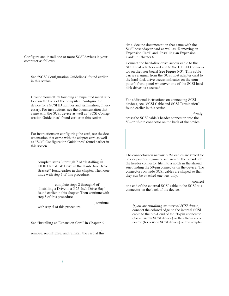 General procedure for installing scsi devices, General procedure for installing scsi devices -12 | Dell OptiPlex Gxi User Manual | Page 102 / 140