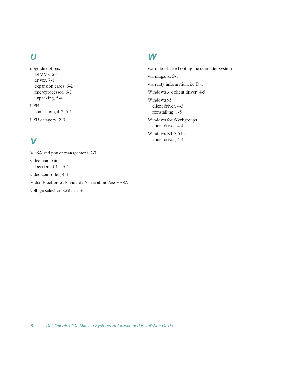 Dell OptiPlex Gxi User Manual | Page 138 / 140