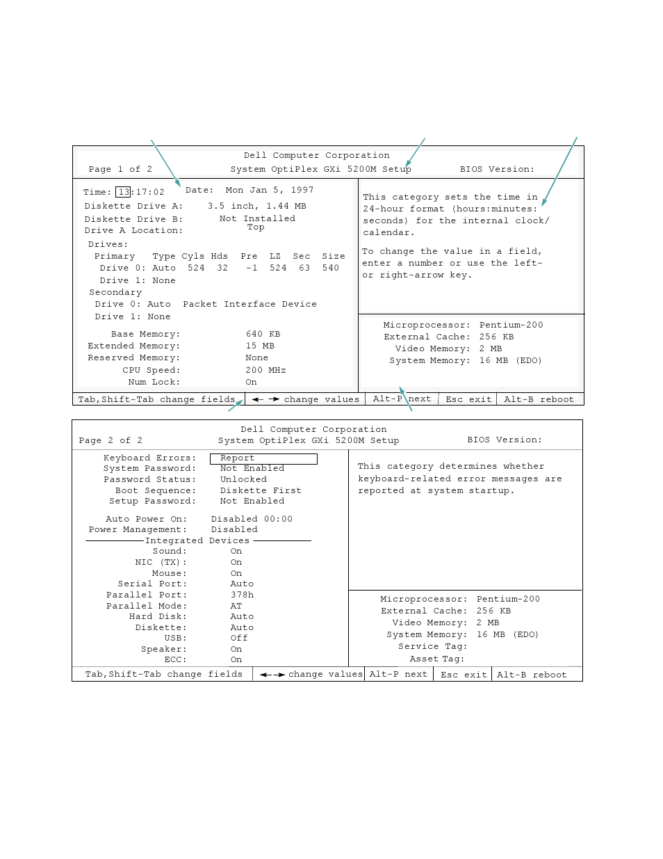 Figure 2-1, System setup screens -3 | Dell OptiPlex Gxi User Manual | Page 33 / 140