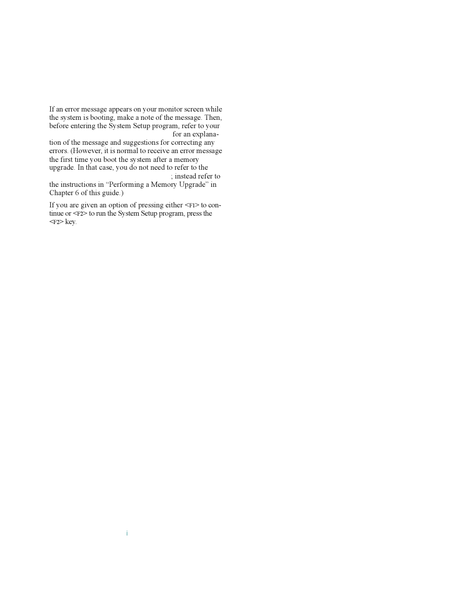 Responding to error messages, Responding to error messages -14, Esponding to error messages | Dell OptiPlex Gxi User Manual | Page 44 / 140