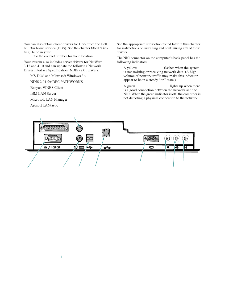 Figure 4-1, I/o ports and connectors -2 | Dell OptiPlex Gxi User Manual | Page 58 / 140