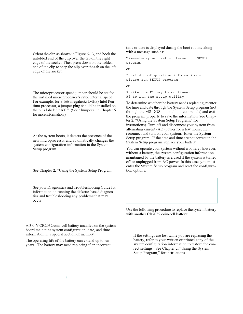 Replacing the system battery, Replacing the system battery -10, Eplacing the system battery | Dell OptiPlex Gxi User Manual | Page 88 / 140