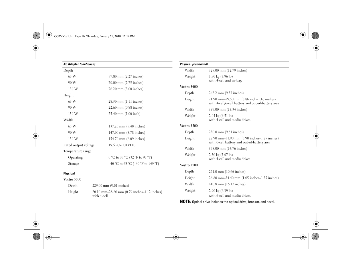 Dell Vostro 3300 (Early 2010) User Manual | Page 10 / 12