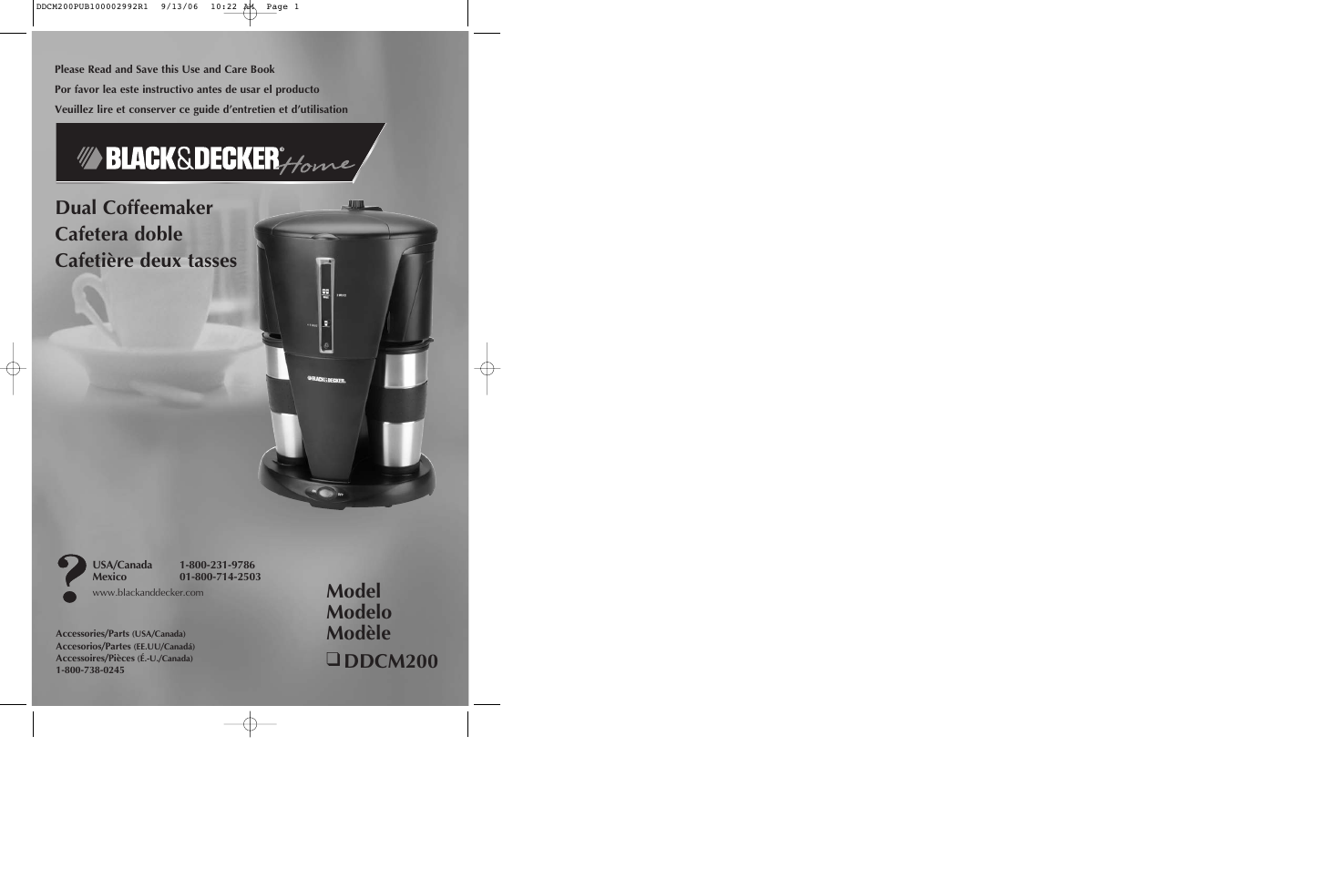 Black & Decker DDCM200 User Manual | 15 pages