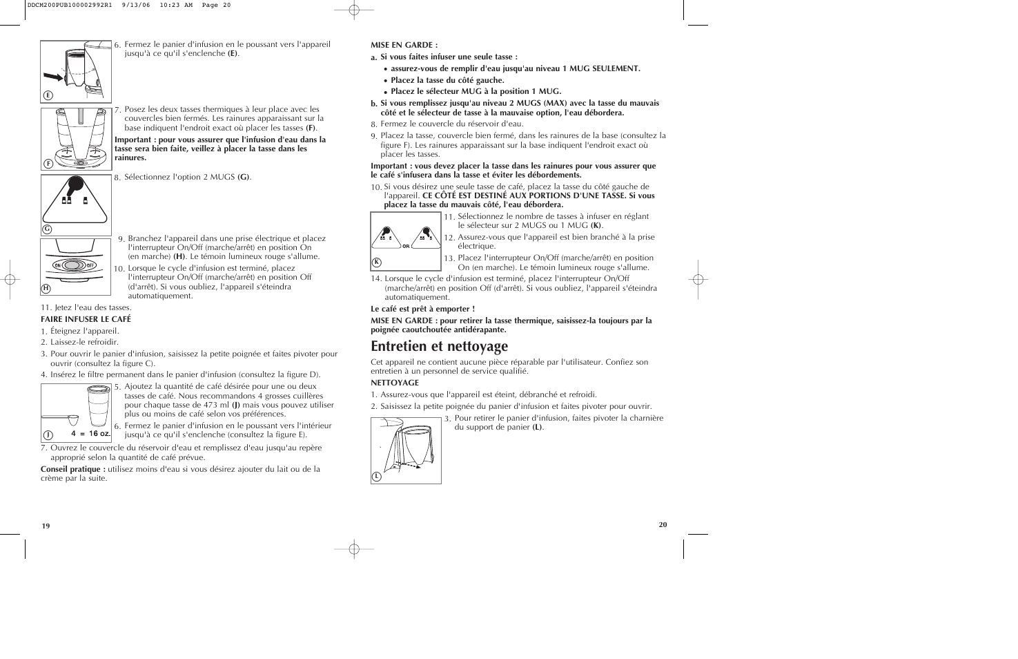 Entretien et nettoyage | Black & Decker DDCM200 User Manual | Page 11 / 15