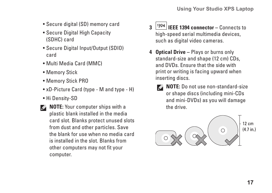 Dell Studio XPS M1640 (Mid 2010) User Manual | Page 19 / 80