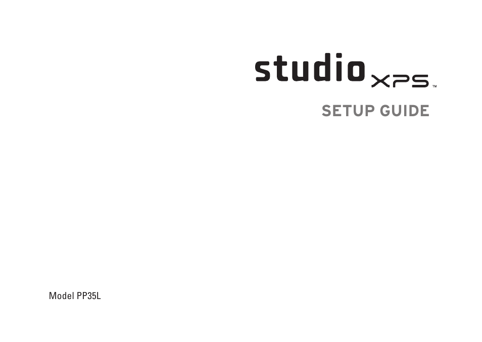 Setup guide | Dell Studio XPS M1640 (Mid 2010) User Manual | Page 3 / 80