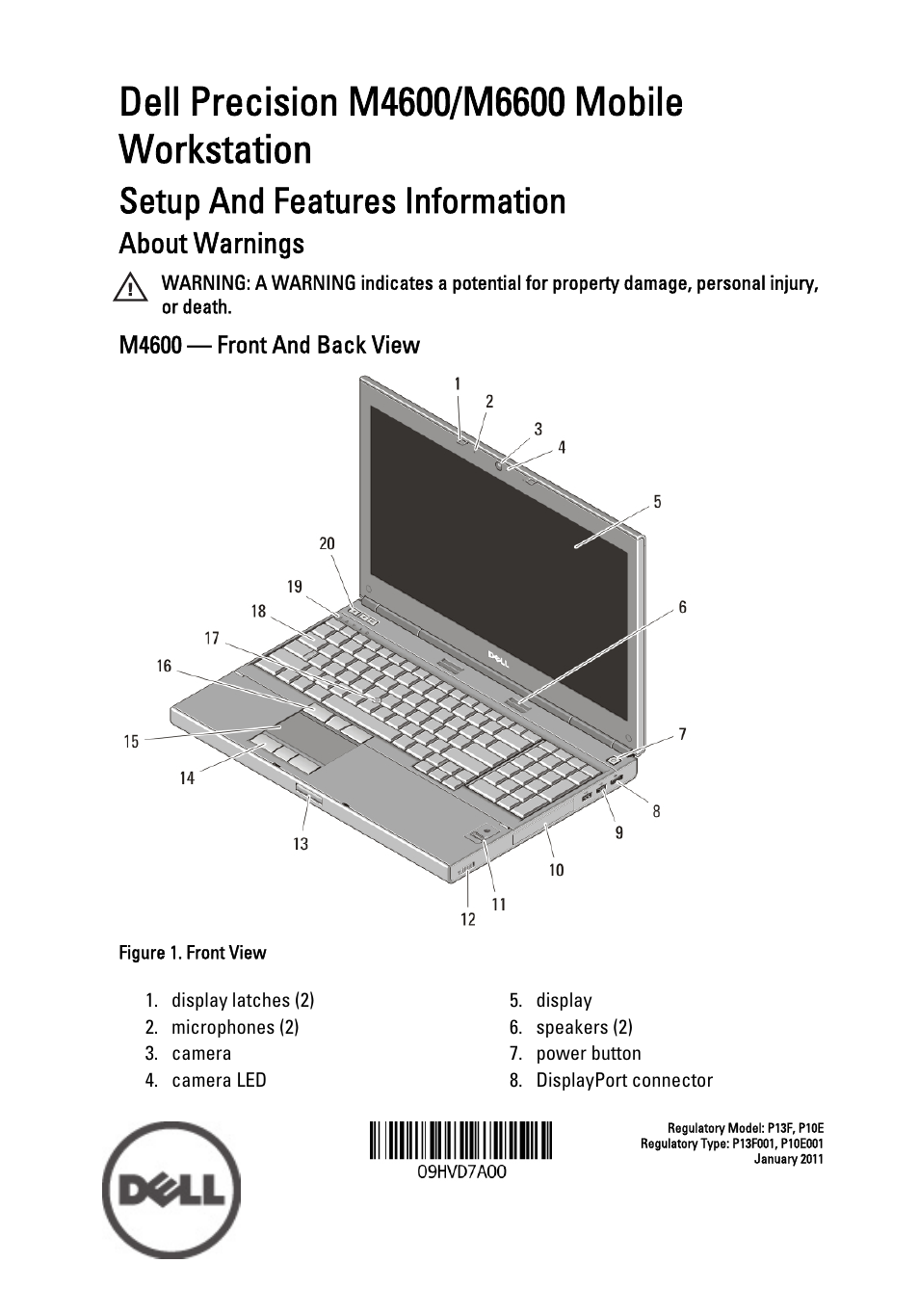 Dell Precision M6600 (Mid 2011) User Manual | 11 pages