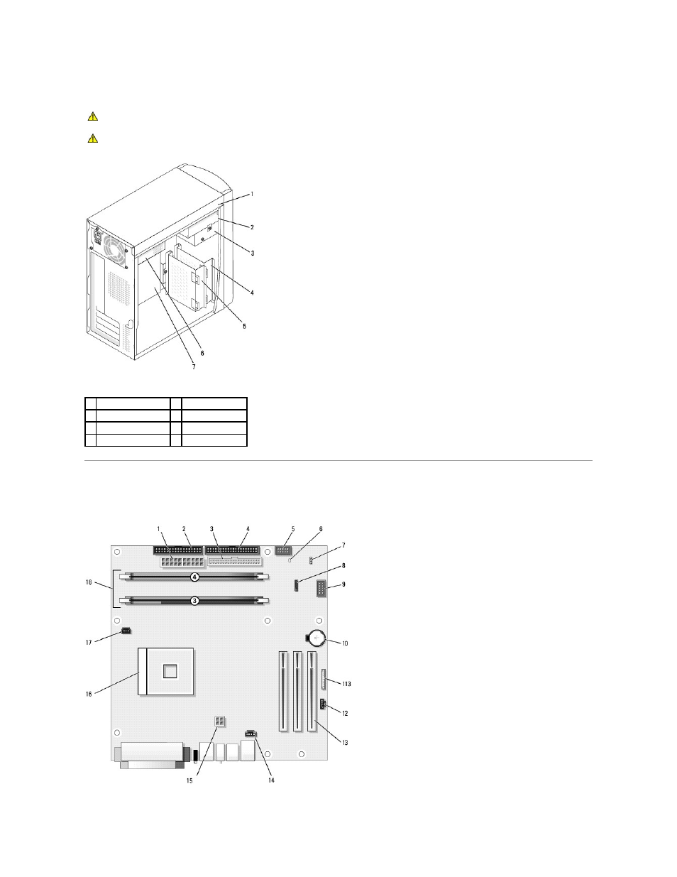 System board components, Inside your computer | Dell OptiPlex 170L User Manual | Page 98 / 143