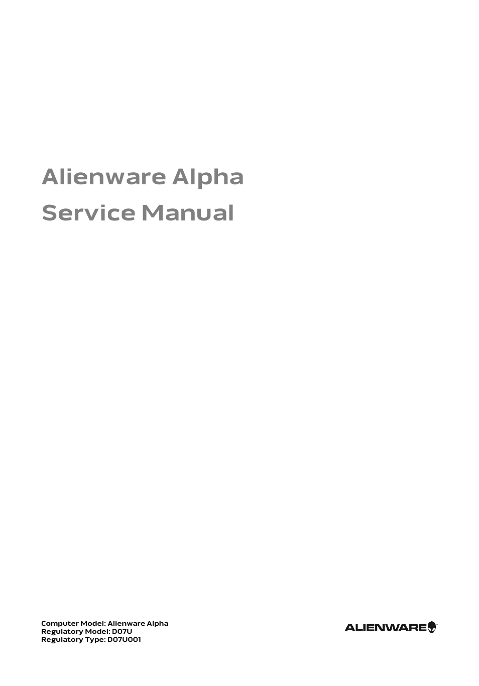 Dell Alienware Alpha (Late 2014) User Manual | 87 pages