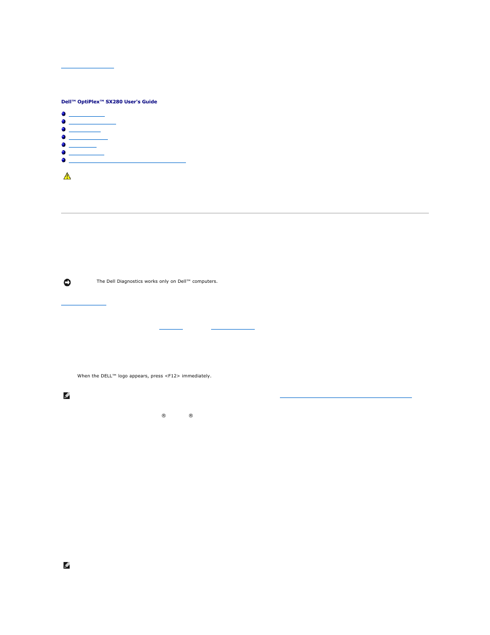 Troubleshooting tools and utilities, Dell diagnostics | Dell OptiPlex SX280 User Manual | Page 85 / 95