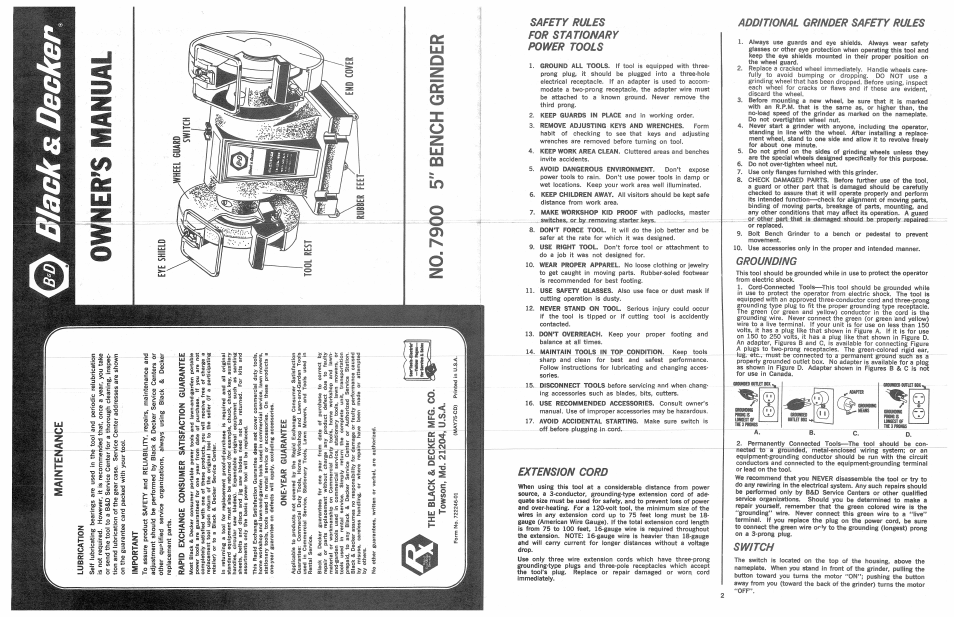 Black & Decker 7990 User Manual | 2 pages