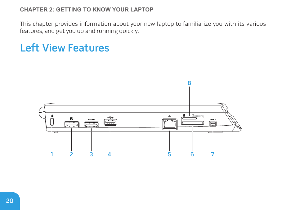 Left view features | Dell Alienware M11x R2 (Mid 2010) User Manual | Page 20 / 112